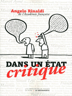 cover image of Dans un état critique
